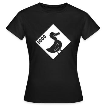 Dodo Oiseau Sort - T-shirt Femme - noir - Devant - AI Model Female 172 dark (172cm)