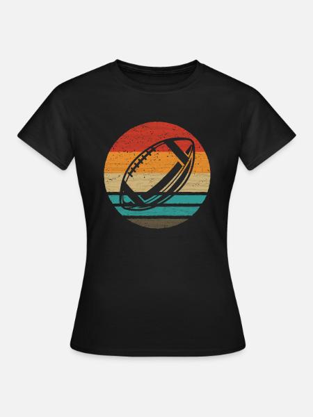Football Retro Style Vintage - Dame-T-shirt - sort