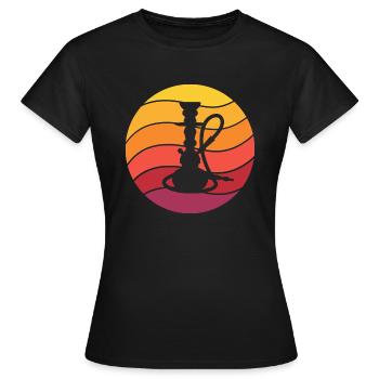 Pipe à eau Retro Style Vintage - T-shirt Femme - noir - Devant - AI Model Female 172 dark (172cm)
