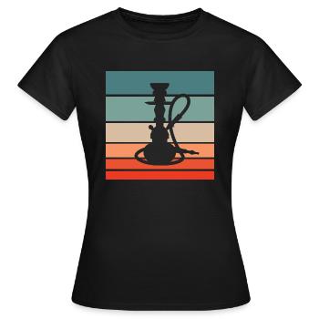 Pipe à eau Retro Style Vintage - T-shirt Femme - noir - Devant - AI Model Female 172 dark (172cm)