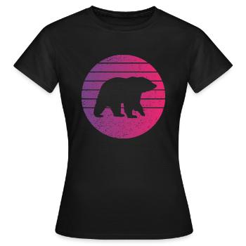 Ours Retro Style Vintage - T-shirt Femme - noir - Devant - AI Model Female 172 dark (172cm)