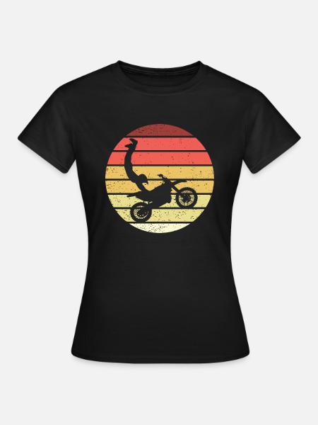 Motocross Seatgrab Retro Style Vintage - Dame-T-shirt - sort