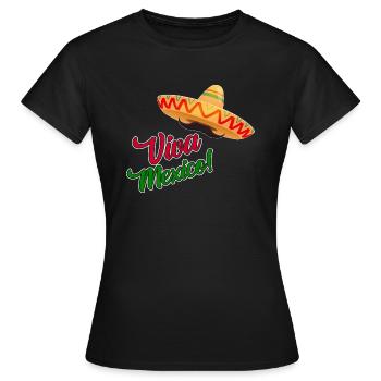 Viva Mexico - Fiesta Party - Frauen T-Shirt - Schwarz - Vorne - AI Model Female 172 dark (172cm)