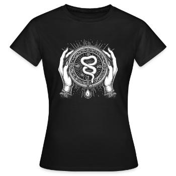 Voyante serpent - T-shirt Femme - noir - Devant - AI Model Female 172 dark (172cm)