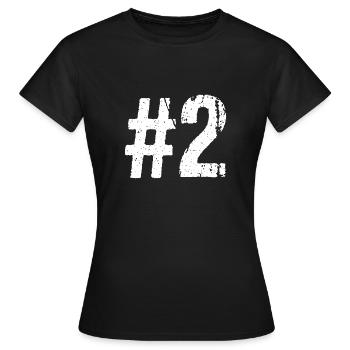 Teamplayer Hashtag Nummer 2 Zwei Mannschaft - Frauen T-Shirt - Schwarz - Vorne - AI Model Female 172 dark (172cm)