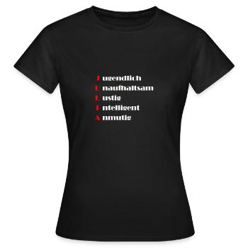 Julia nom signification - T-shirt Femme - noir - Devant - AI Model Female 172 dark (172cm)
