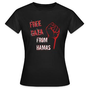 free gaza from - T-shirt Femme - noir - Devant - AI Model Female 172 dark (172cm)