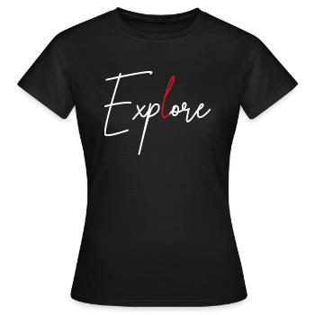 Explore - T-shirt Femme - noir - Devant - AI Model Female 172 dark (172cm)