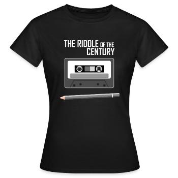 Cassette - L'énigme du siècle - T-shirt Femme - noir - Devant - AI Model Female 172 dark (172cm)