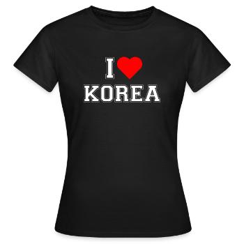 I love Korea - Frauen T-Shirt - Schwarz - Vorne - AI Model Female 172 dark (172cm)