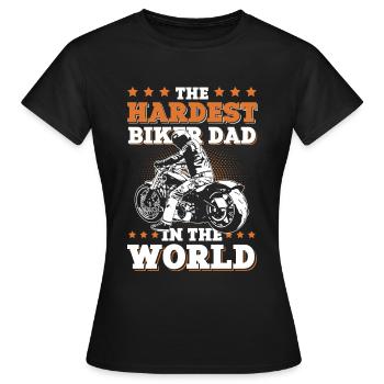Motorrad Papa Biker Dad - Frauen T-Shirt - Schwarz - Vorne - AI Model Female 172 dark (172cm)