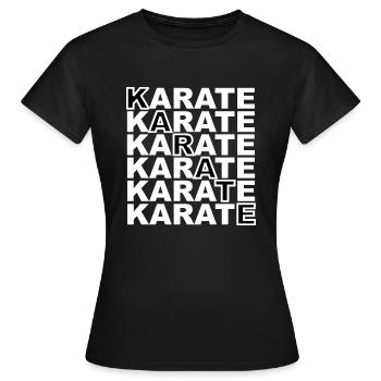 Lettrage karaté - sport - T-shirt Femme - noir - Devant - AI Model Female 172 dark (172cm)