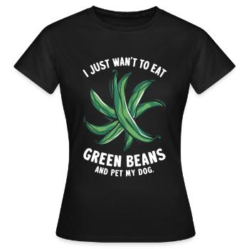 Grüne Bohnen - Frauen T-Shirt - Schwarz - Vorne - AI Model Female 172 dark (172cm)