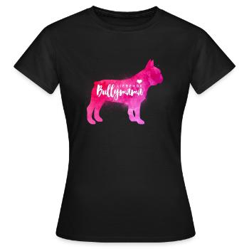 Liebende Bullymama - Französische Bulldogge - Frauen T-Shirt - Schwarz - Vorne - AI Model Female 172 dark (172cm)