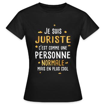 Juriste cadeau drôle femme - T-shirt Femme - noir - Devant - AI Model Female 172 dark (172cm)