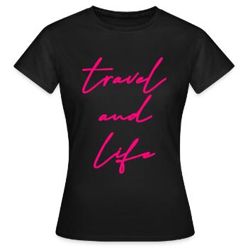 Travel - Women's T-Shirt - black - Front - AI Model Female 172 dark (172cm)