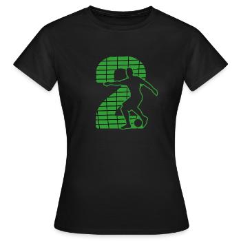 Fußball soccer sport Fußballer Fußballplatz NR.2 - Frauen T-Shirt - Schwarz - Vorne - AI Model Female 172 dark (172cm)
