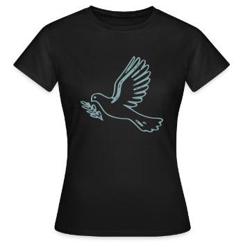 Colombe de la paix - T-shirt Femme - noir - Devant - AI Model Female 172 dark (172cm)