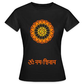 Om Namah Shivaya - sacred sanskrit mantra - Women's T-Shirt - black - Front - AI Model Female 172 dark (172cm)
