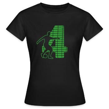 Fußball soccer sport Fußballer Fußballplatz NR.4 - Frauen T-Shirt - Schwarz - Vorne - AI Model Female 172 dark (172cm)