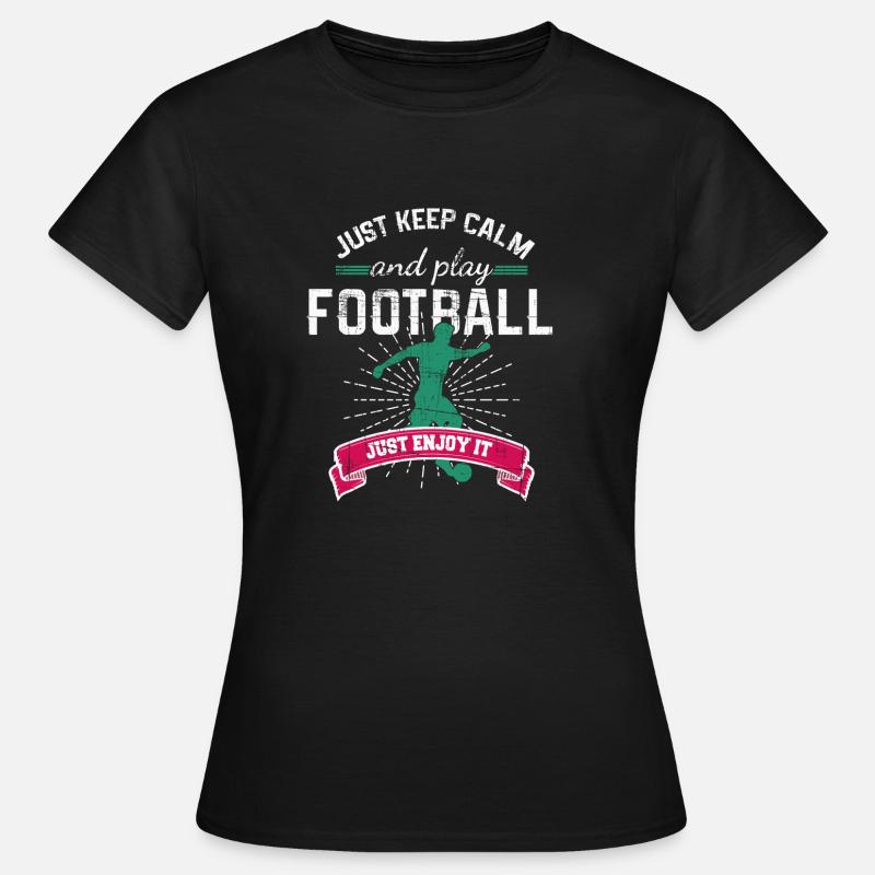 Fußball T-Shirt, Hoodie oder Pullover - Frauen T-Shirt - Schwarz
