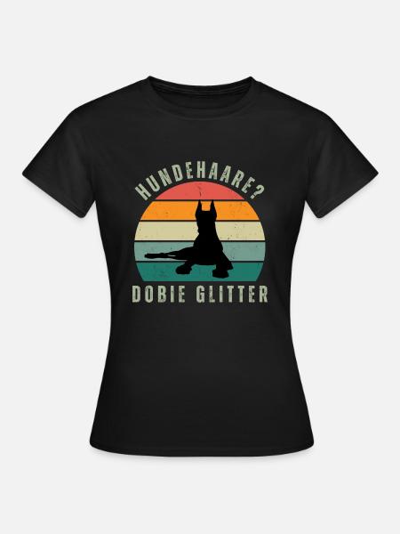 Dobie Glitter Retro Sunset - Frauen T-Shirt - Schwarz