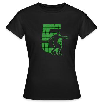 soccer sport soccer terrain de soccer - T-shirt Femme - noir - Devant - AI Model Female 172 dark (172cm)