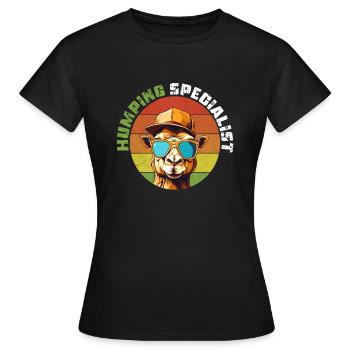Journée de la bosse du spécialiste de la bosse du chameau frais - T-shirt Femme - noir - Devant - AI Model Female 172 dark (172cm)