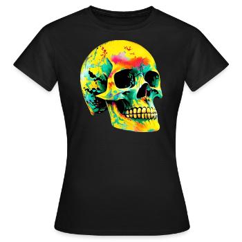 Crâne - T-shirt Femme - noir - Devant - AI Model Female 172 dark (172cm)