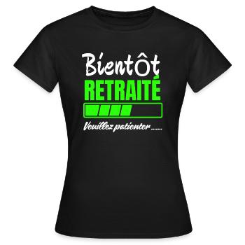 Soon to retire please wait - Women's T-Shirt - black - Front - AI Model Female 172 dark (172cm)