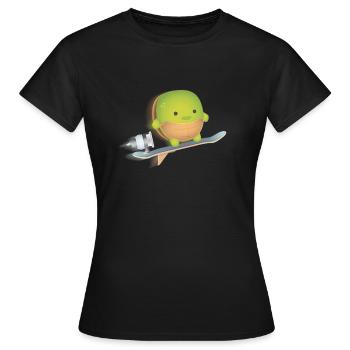 Speed Turtle - Le plus rapide Schilkröte le monde - T-shirt Femme - noir - Devant - AI Model Female 172 dark (172cm)