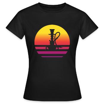 Pipe à eau Retro Style Vintage - T-shirt Femme - noir - Devant - AI Model Female 172 dark (172cm)