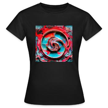 Rad des Lebens - Frauen T-Shirt - Schwarz - Vorne - AI Model Female 172 dark (172cm)