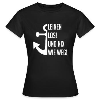 Leinen los! - Frauen T-Shirt - Schwarz - Vorne - AI Model Female 172 dark (172cm)