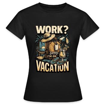 Design de vacances amusant - T-shirt Femme - noir - Devant - AI Model Female 172 dark (172cm)