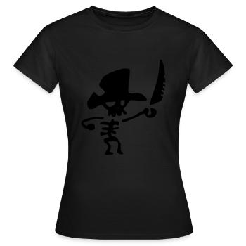 pirate - T-shirt Femme - noir - Devant - AI Model Female 172 dark (172cm)