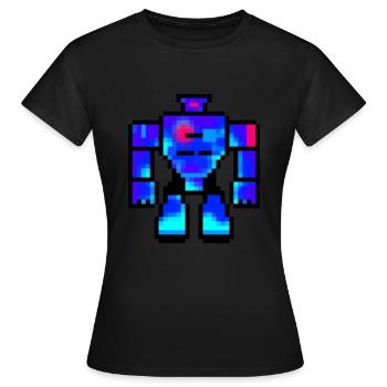 Robot PIXEL - T-shirt Femme - noir - Devant - AI Model Female 172 dark (172cm)