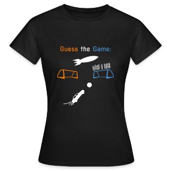 Guess the Game Rocket Gamer cadeau pour les geeks - T-shirt Femme - noir - Devant - AI Model Female 172 dark (172cm)