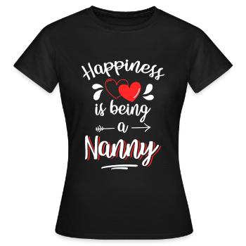 Bonheur Joie Optimisme - T-shirt Femme - noir - Devant - AI Model Female 172 dark (172cm)