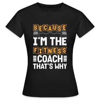 Gym Bench Press Training - Women's T-Shirt - black - Front - AI Model Female 172 dark (172cm)