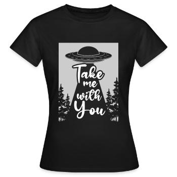 Alien Invasion Aliens - Women's T-Shirt - black - Front - AI Model Female 172 dark (172cm)