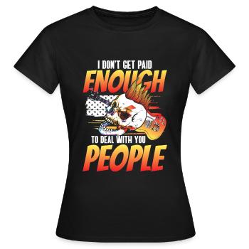 Sarcasm Humor Misanthrope Irony - Women's T-Shirt - black - Front - AI Model Female 172 dark (172cm)
