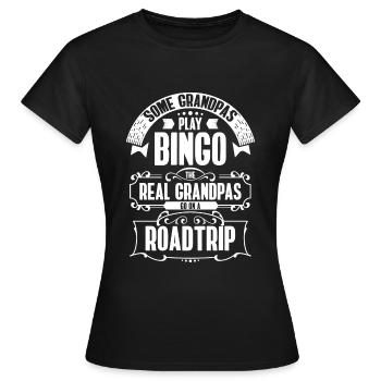 Road trip road venture - T-shirt Femme - noir - Devant - AI Model Female 172 dark (172cm)