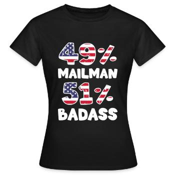 Post Letter Carrier Parcels - Women's T-Shirt - black - Front - AI Model Female 172 dark (172cm)