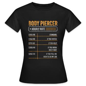 Piercing needle - Women's T-Shirt - black - Front - AI Model Female 172 dark (172cm)