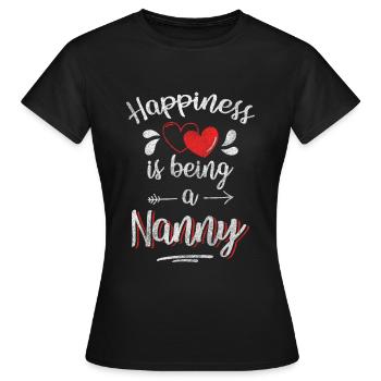 Bonheur Optimisme positif Joie - T-shirt Femme - noir - Devant - AI Model Female 172 dark (172cm)