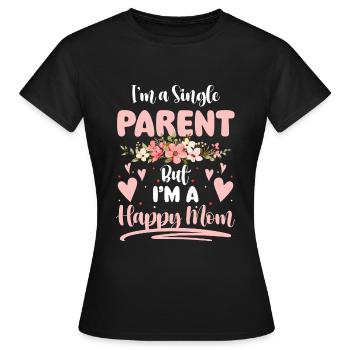 Elternteil Single - Frauen T-Shirt - Schwarz - Vorne - AI Model Female 172 dark (172cm)