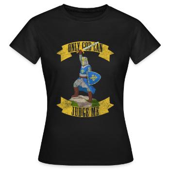 Ritter Drache Rüstung Krieger - Frauen T-Shirt - Schwarz - Vorne - AI Model Female 172 dark (172cm)