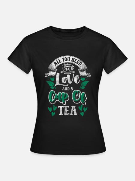 Teetrinker Kamille - Frauen T-Shirt - Schwarz