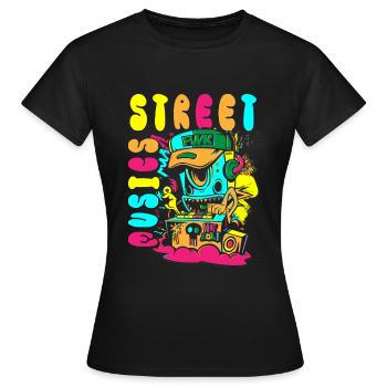 Pulvérisateur urbain Streetwear Streetstyle - T-shirt Femme - noir - Devant - AI Model Female 172 dark (172cm)